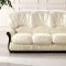 Off White Leather Modern 43 Sofa by ESF w/Options & Wood Framing