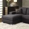 9677 Kamea Sectional Sofa in Black Fabric by Homelegance