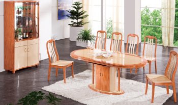 DT34 Dining Table in Cherry Light Two-Tone by Pantek w/Options [PKDS-DT34]