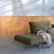 Zeal Daybed in Dark Gray Fabric by Innovation w/Metal Legs