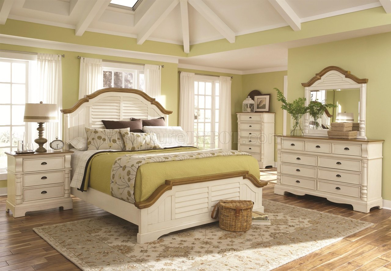 Oleta 202880 Bedroom by Coaster in Buttermilk & Brown w/Options - Click Image to Close