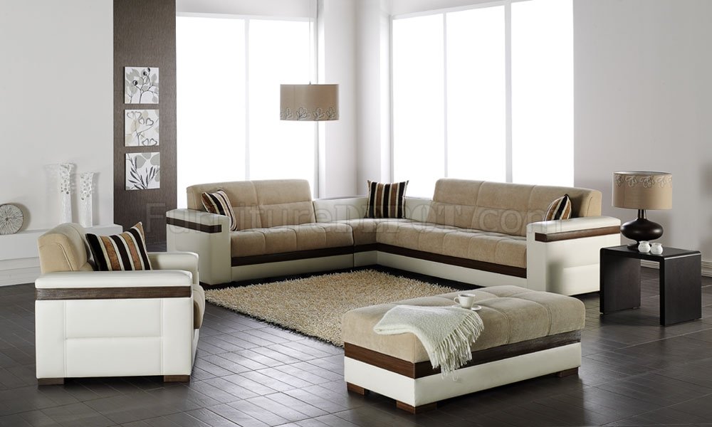 moon sectional sofa bed in platin mustard