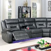 Omeet Power Motion Sectional Sofa CM6642GY-PM in Gray