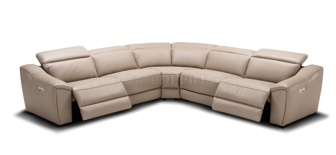 Nova Power Motion Sectional Sofa In Tan, Tan Leather Sectional Sofa Bed