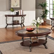 Bavol 3Pc Coffee & End Tables Set 80120 in Cherry by Acme