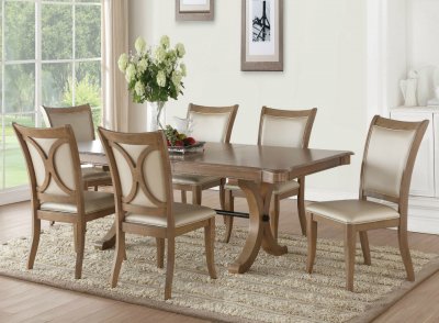 Harald Dining Table 71765 in Gray Oak by Acme w/Options