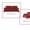 Modern Red Leather Living Room Set