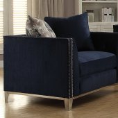 Phaedra Fabric Chair 52832 in Dark Blue by Acme
