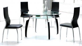 Choice of Black or Mahogany Modern 5Pc Dinette Set [AEDS-C205DT - C205CH]