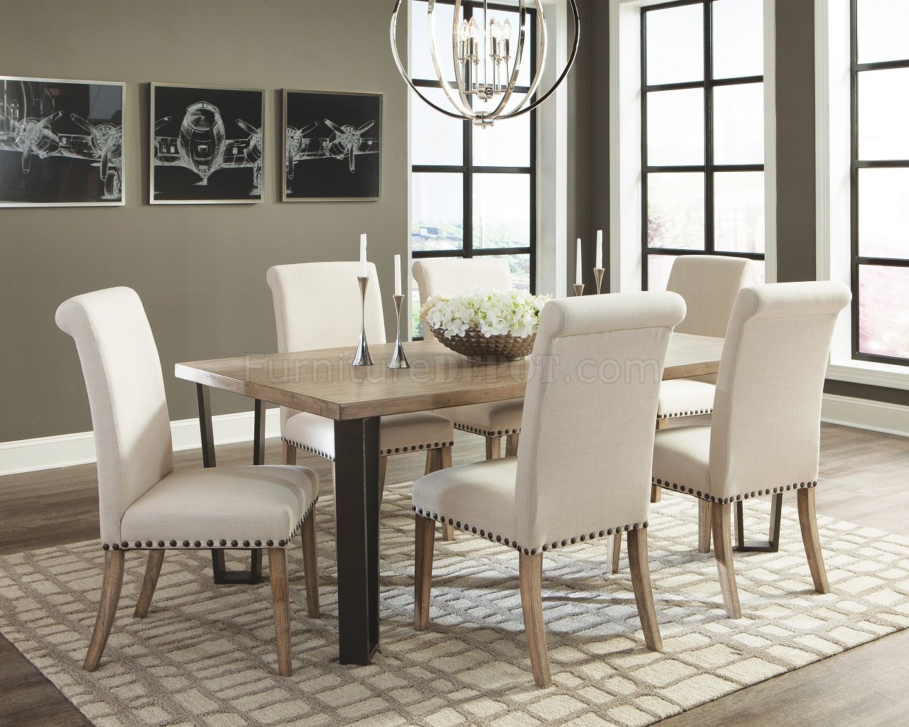 107431 Dining Table in Natural Wood by Coaster w/Options - Click Image to Close