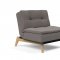 Dublexo Eik Sofa Bed in Grey w/Wooden Legs by Innovation