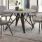 Neil Dining Set 5Pc 193801 in Concrete & Black by Coaster