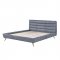 Doris Bed BD00563Q in Gray Leather by Acme w/Optional Nightstand