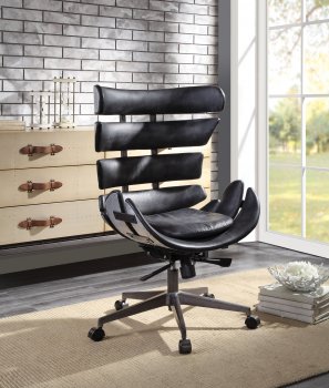 Megan Office Chair 92552 Vintage Black Top Grain Leather by Acme [AMOC-92552-Megan]