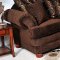 Dark Brown Baring Rust Fabric Contemporary Sofa & Loveseat Set