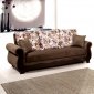Meyra Sofa Bed in Brown Microfiber by Rain w/Optional Items