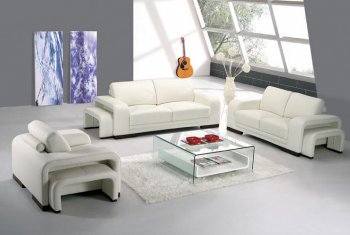 White Leather Modern Loveseat A32 by VIG [VGS-YI-A32]