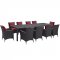 Convene Outdoor Patio Dining Set 11Pc EEI-2219 by Modway