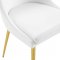 Viscount Dining Chair Set of 2 in White Velvet by Modway