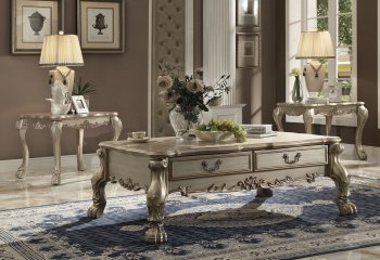 Dresden 82090 Coffee Table in Gold Tone Patina by Acme w/Options [AMCT-82090 Dresden]
