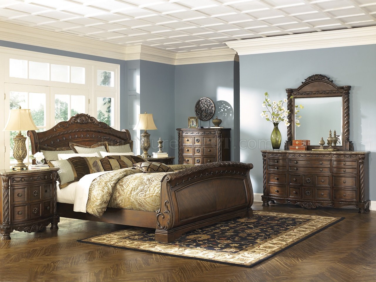 North Shore Bedroom Set B553-S Dark Brown by Ashley Furniture - Click Image to Close