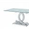 151 Dining Table by ESF w/Glass Top & Optional 151 White Chairs