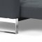 Cassius Quilt Sofa Bed Gray Fabric w/Chrome Legs by Innovation