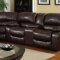 U8122 3pc Reclining Sectional Sofa in Burgundy Bonded Leather