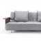 Long Horn D.E. Sofa Bed in Twist Granite 565 - Innovation w/Arms