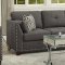 Laurissa Sofa & Loveseat Set 52405 by Acme in Charcoal Linen