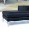 Black Top Grain Leather Match Sectional Sofa