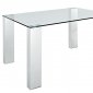 Staunch Dining Table Glass Top & Stainless Steel Legs by Modway
