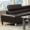 F7299 Sectional Sofa by Poundex in Espresso Bonded Leather