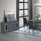Monaco Dining Room 5Pc Set in Dark Gray by Global w/Options