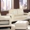 504421 Paige Sofa in Cream Bonded Leather by Coaster w/Options
