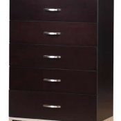 Dark Cappuccino Finish Contemporary Chest With Metal Legs