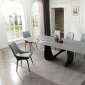 9087 Dining Table Dark Gray by ESF w/Optional 1239 Chairs