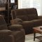 Haven Reclining Sofa CM6554 in Dark Brown Fabric w/Options
