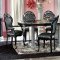Two-Toned Silver & Black High Gloss Finish Classic Dining Room