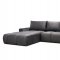 Atlantic Sectional Sofa in Fabric by ESF w/Bed