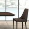 Moderna Dining Chair Set of 2 in Taupe Leatherette by J&M