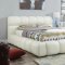 Acacia 25050 Upholstered Bed in Ivory PU by Acme