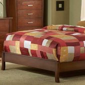 Warm Brown Cherry Contemporary Bedroom w/Optional Items