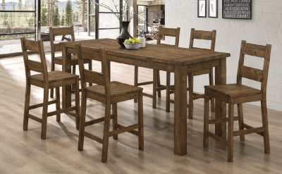Coleman 5Pc Counter Ht. Dining Set 192028 in Brown by Coaster