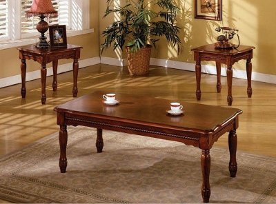 CM4145 San Carlos Coffee Table & 2 End Tables 3Pc Set in Cherry