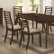 104951 Stanley 5Pc Dining Set by Coaster in Cappuccino w/Options
