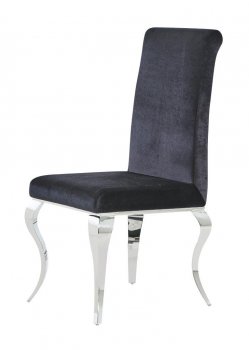D858DC Dining Chair Set of 4 in Black Velvet by Global [GFDC-D858DC]