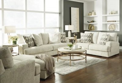 Caretti Sofa & Loveseat Set 12303 in Parchment Fabric by Ashley