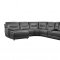 Columbus Motion Sectional Sofa 8490GRY-6LCRR by Homelegance