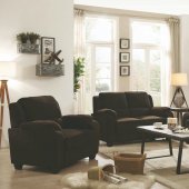 Northend Sofa & Loveseat 506244 in Chocolate Fabric by Coaster